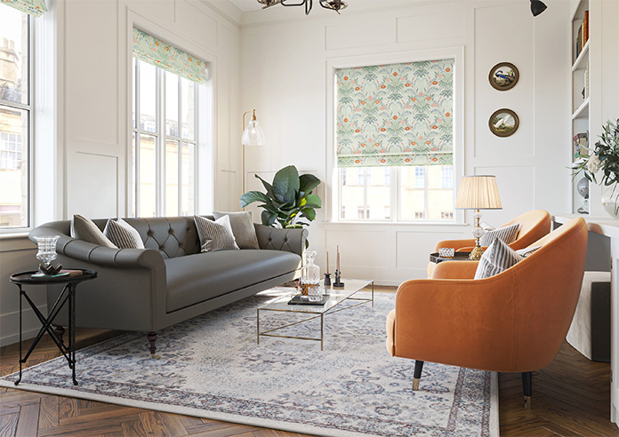 Cotswold Faux Silk, Persimmon - Motorised Roman Blind - Image 6